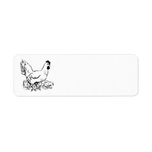 Hen- en Baby-kippen Etiket