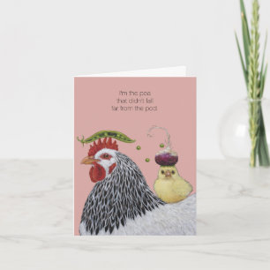 Hen- en Chick-kaartje voor schattige Moederdag Kaart