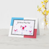 Hen en Chicks Roller Schaatsen Verjaardag Kaart (Gele Bloem)