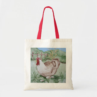 Hen en en eieren tote bag