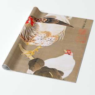 Hen en en Rooster met Grapevine van Ito Jakuchu Cadeaupapier