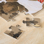 Hen en en Rooster met Grapevine van Ito Jakuchu Legpuzzel (Zijkant)