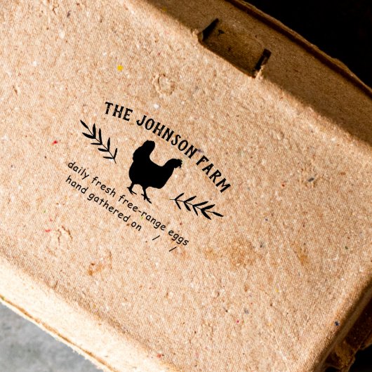 Hen Family Boerderij Fresh Eggs Rubber Stamp Rubberstempel