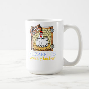 Hen Fresh Eggs-Country Kitchen Koffiemok