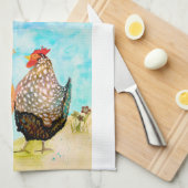 Hen Friends Kitchen Tea Serviette (Quart Plié)