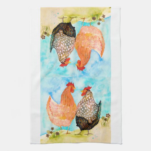 Hen Friends Kitchen Tea Serviette (Vertical)