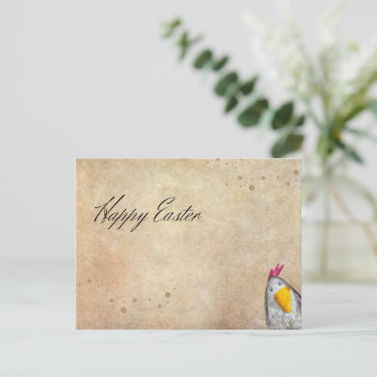 Hen Happy Pasen Briefkaart (Staand voorkant)