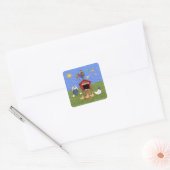 Hen House Vierkante Sticker (Envelop)