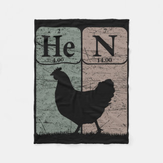 Hen Kip Periodiek Systeem Elementen Kippenboer Fleece Deken