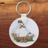Hen met eieren sleutelhanger (Voorkant)