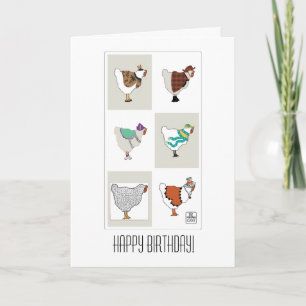 Hen (mode) verjaardag hoge kunst Kaart