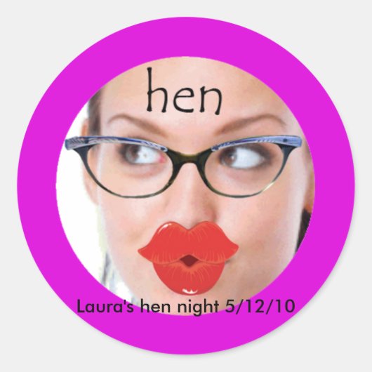 Hen nacht stickers (Voorkant)