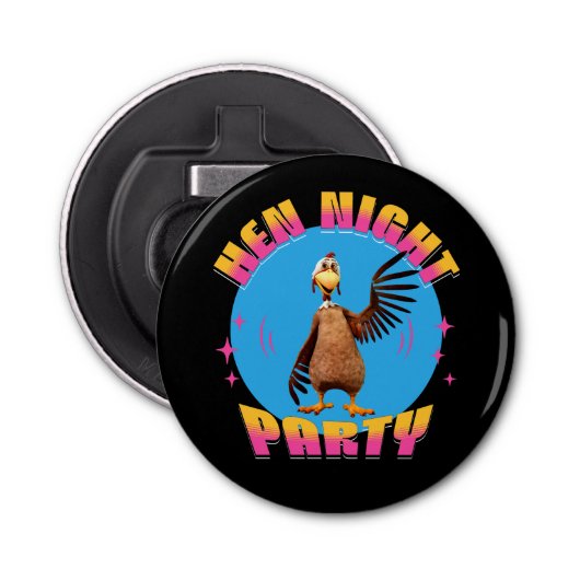 Hen Night Feest Grappig Bachelorette Feest Button Flesopener (Voorkant)