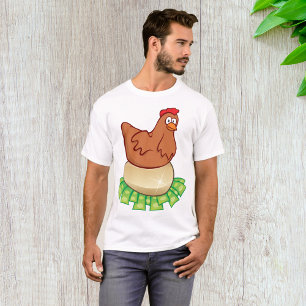 Hen op een gouden eieren t-shirt