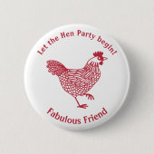 Hen Party Bachelorette Ronde Button 5,7 Cm (Voorkant)