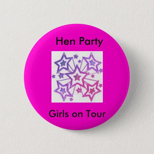 Hen Party Badge Ronde Button 5,7 Cm (Voorkant)