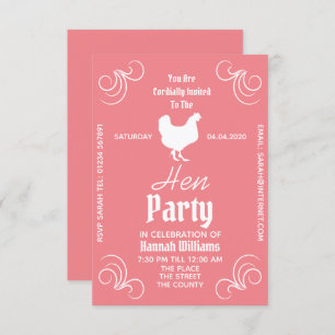 Hen Party Celebration Invitation Kaart