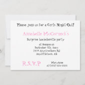 Hen Party. Nodig Chicken uit om een vrijgezellenfe Kaart (Achterkant)