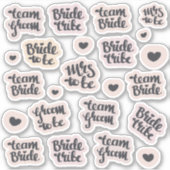 Hen Party stickers - teambruid / bruidstam (Voorkant)