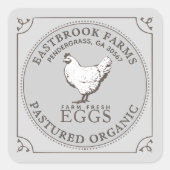 HEN PASTRED EGGS mockup verwijderen Vierkante Sticker (Voorkant)