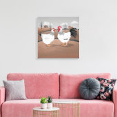 Hen & Rooster Canvas Afdruk (Insitu (Woonkamer))