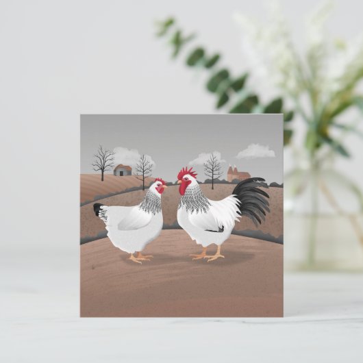 Hen & Rooster Card (Staand voorkant)
