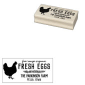 Hen Wreater Free Range Fresh Eggs Boerderij Name Rubberstempel (Gestempeld)