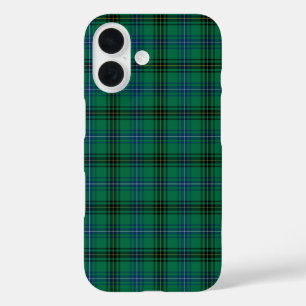 Henderson Clan Bright Green, Blue en Black Tartan iPhone 16 Hoesje