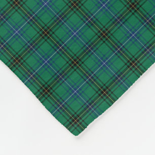 Henderson Clan Helder Groen en Blauw Tartan Fleece Deken