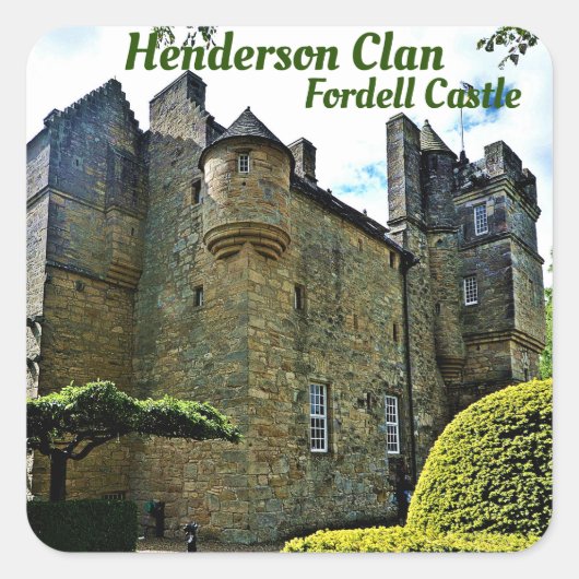 Henderson Clan Scottish Fordell Castle Sticker (Voorkant)