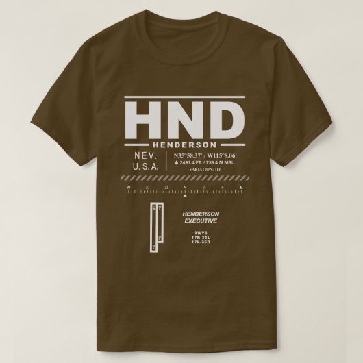 Henderson Executive Airport HND T-Shirt (Design voorkant)