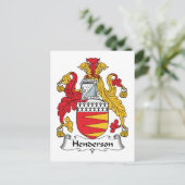 Henderson Family Crest Briefkaart (Staand voorkant)