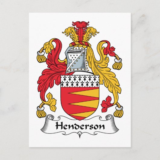 Henderson Family Crest Briefkaart (Voorkant)