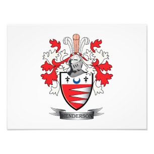 Henderson Family Crest Coat of Arms Foto Afdruk