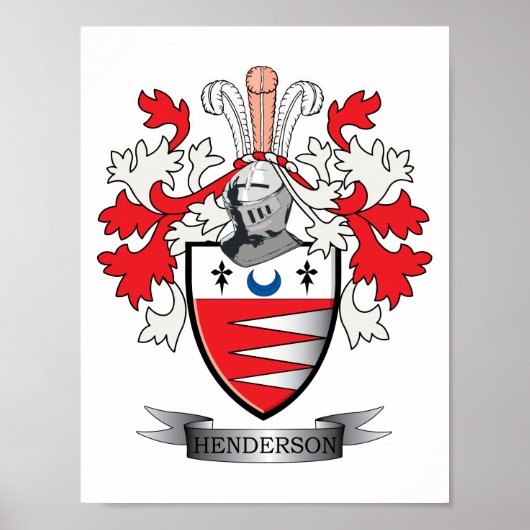 Henderson Family Crest Coat. Poster (Voorkant)