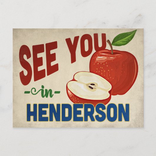 Henderson Nevada Apple - Vintage Travel Briefkaart (Voorkant)