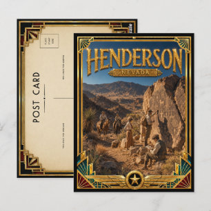 Henderson Nevada Vintage Art Deco Gouden Tijdperk Briefkaart