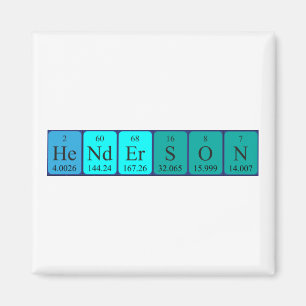 Henderson periodiek table name magnet magneet