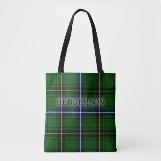 Henderson Tartan met Achternaam Draagtas (Voorkant)