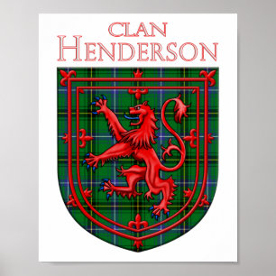 Henderson Tartan Scottish Play Lion Rampant Poster