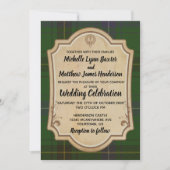 Henderson Tartan Wedding Invitation Kaart (Voorkant)