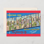 Hendersonville NC Groeten Briefkaart (Voorkant / Achterkant)