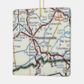 Hendersonville NC Map Keramisch Ornament (Links)