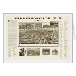Hendersonville, NC Panoramic Map - 1913
