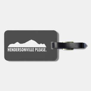 Hendersonville North Carolina alstublieft Bagagelabel