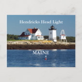 Hendricks Head Light, carte postale Maine (Devant)