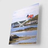 Hendricks Head Lighthouse, Maine Clock Vierkante Klok (Hoek)