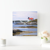 Hendricks Head Lighthouse, Maine Clock Vierkante Klok (Huis)