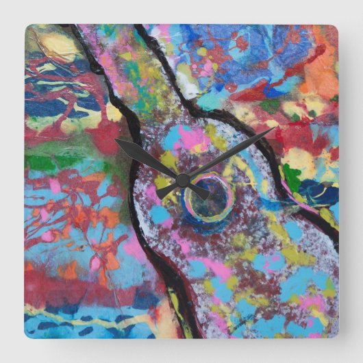 Hendrix Wall Clock Vierkante Klok (Voorkant)