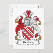 Hendry Family Crest Briefkaart (Voorkant / Achterkant)